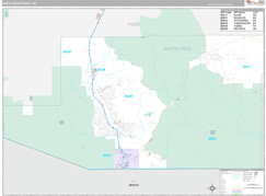 Santa Cruz County, AZ Digital Map Premium Style